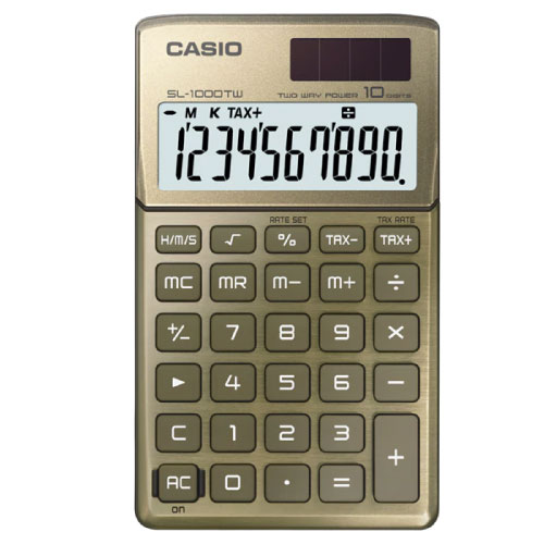 Calculadora Casio portatil sl-1000tw-gd dorada - Megaoffice