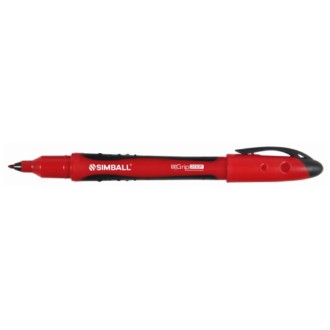 Marcador Simball grip 200f fino permanente rojo