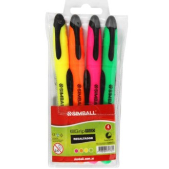 Resaltador Simball grip 1500 fino estuche x 4