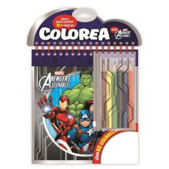 Set colorea con espiral avengers