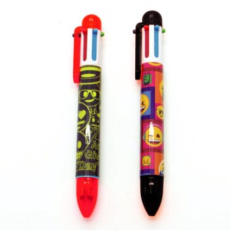 Bolígrafo 6 colores en 1 emoji en bolsa