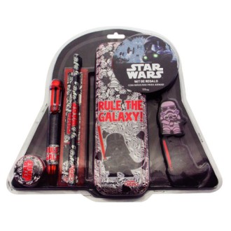 Set escolar con caja porta útiles + vs star wars