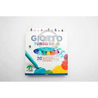Marcador Giotto turbo maxi escolar x 20 colores