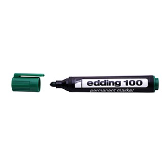 Marcador Edding 100 permanente punta red. verde