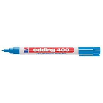 Marcador Edding 400 permanente punta 1mm celeste