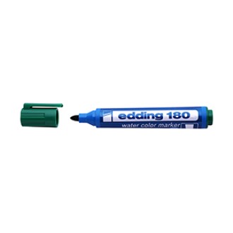 Marcador Edding 180 al agua punta redonda verde