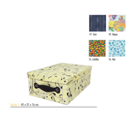 Caja archivo cartón cc-1 45x31x16 cm jean