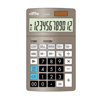 Calculadora Cifra dt-660 con visor 12 dig. tax