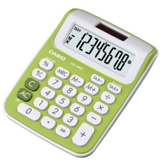 Calculadora Casio escritorio ms-6nc-gn verde