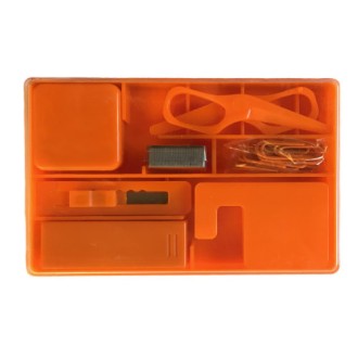 Set oficina todo en 1 naranja fluo - Hefter pop