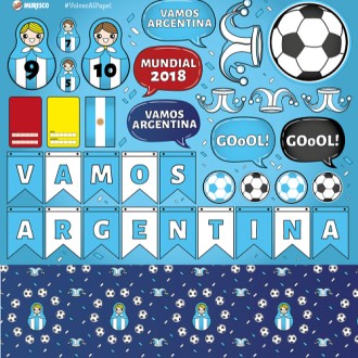 Cartulina ent. doble faz 50 x 65 hincha argentina