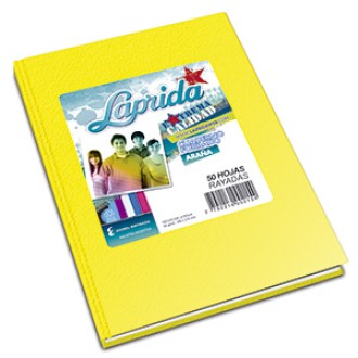 Cuaderno Laprida araña amarillo tapa dura 50 hs ray