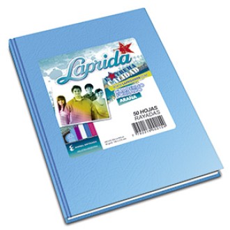 Cuaderno Laprida araña celeste tapa dura 50 hs ray