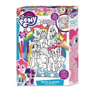 Puzzle para pintar 100 pza little pony