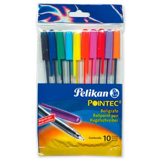 Bolígrafo Pelikan pointec x 10 colores surtidos