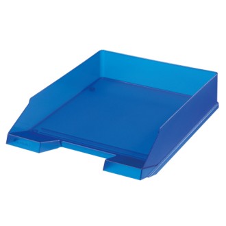 Bandeja papelera herlitz apilable azul transparente 10493726