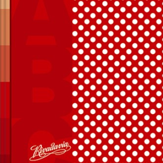 Cuaderno 19x23.5 Rivadavia abc lunares rojo 50 hs ray cosido tapa dura