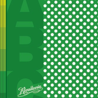 Cuaderno 19x23.5 Rivadavia abc lunares verde 50 hs ray cosido tapa dura