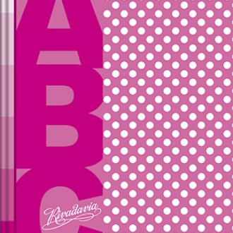 Cuaderno 19x23.5 Rivadavia abc lunares rosa 50 hs ray cosido tapa dura