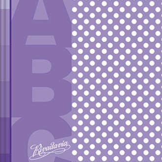 Cuaderno 19x23.5 Rivadavia abc lunares lila 50 hs ray cosido tapa dura