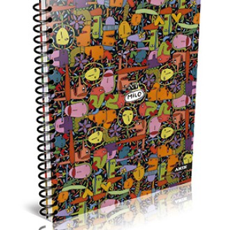Cuaderno 29.7 milo lockett tapa dura 100 hs ray espiral