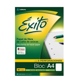 Block Exito A4 5 perforaciones 80 hs rayado