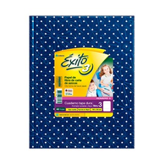 Cuaderno nº 3 Exito lunares azul tapa dura 48 hs ray