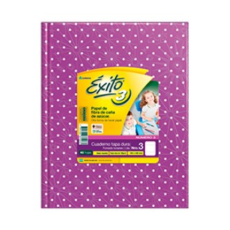 Cuaderno nº 3 Exito lunares lila tapa dura 48 hs ray