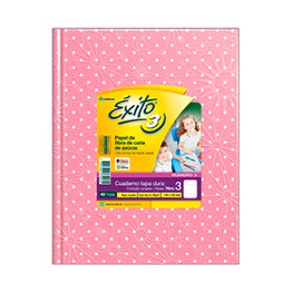 Cuaderno nº 3 Exito lunares rosa tapa dura 48 hs ray