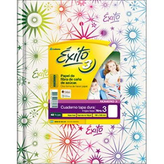 Cuaderno nº 3 Exito fantasia tapa dura 48 hs liso