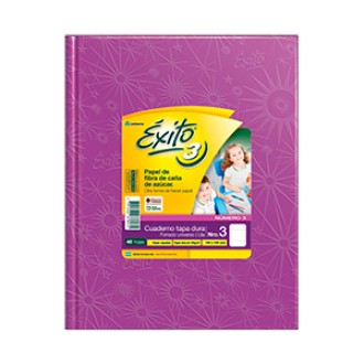 Cuaderno nº 3 Exito forrado lila tapa dura 48 hs ray universo