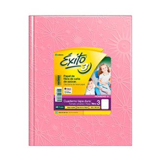 Cuaderno nº 3 Exito forrado rosa tapa dura 48 hs ray universo