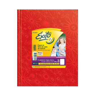 Cuaderno nº 3 Exito forrado rojo tapa dura 100 hs ray