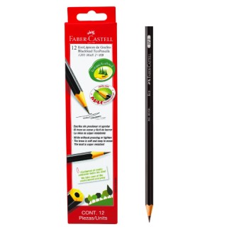 Lapiz Faber-Castell grafito 1205 ecolapiz nº 2 docena