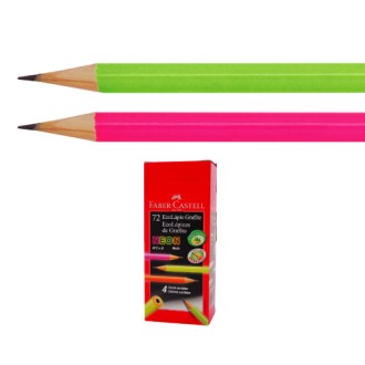 Lapiz Faber-Castell grafito 1205 neon nº 2 pote x 72