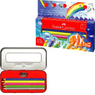 Pinturitas Faber-Castell jumbo grip set lata x 8 