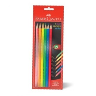 Pinturitas Faber-Castell ecolapiz neon x 8 largos