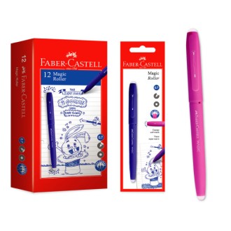 Roller Faber-Castell magic borrable rosa tinta azul