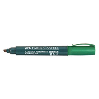 Marcador Faber-Castell 54 permanente punta chanfle verde