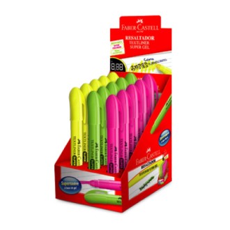 Resaltador Faber-Castell super gel display x 15 surtido