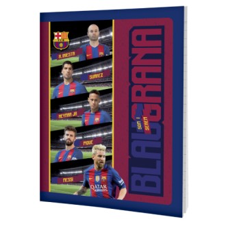 Cuaderno 16x21 futbol barcelona tapa flexible 48 hs ray abroch