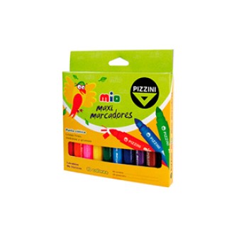 Marcador Pizzini mio maxi escolar x 10 colores