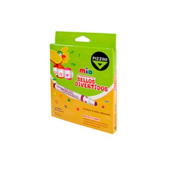 Marcador Pizzini mio sellos divertidos x 8 colores