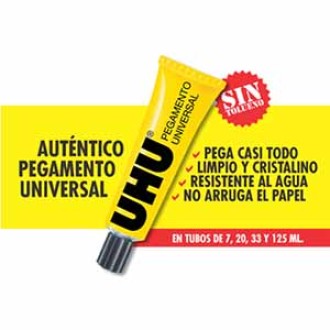 Adhesivo Uhu universal 20 ml pegalotodo