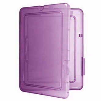 Carpeta caja contenedora plástica Flopcase fucsia a4