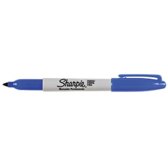 Marcador sharpie permanente fino azul