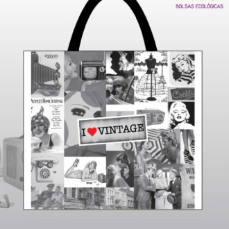 Bolsa friselina 45 x 40 x 10 t104 vintage