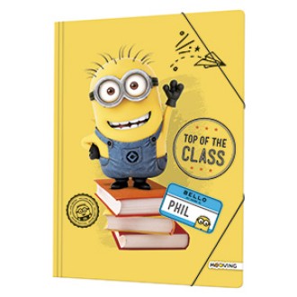 Carpeta 3 solapas con elástico minions