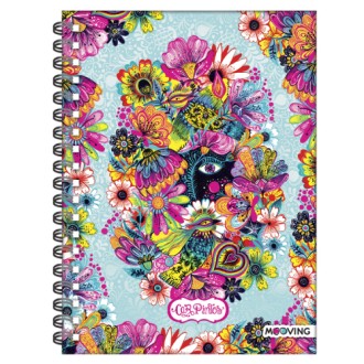 Cuaderno 16x21 car pintos tapa dura 80hs ray espiral