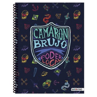 Cuaderno 29.7 camaron brujo tapa semirígida d 80 hs ray espiral